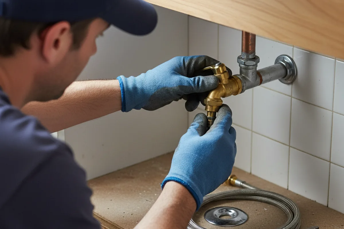 Shutoff valve and fitting work during Well Pump Repair in Rexburg